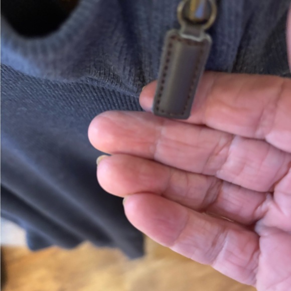 U.S. Polo 3XLT Navy Pull Over Cotton Blend 1/4 Zip Ribbed LS Pony Logo - Picture 7 of 15